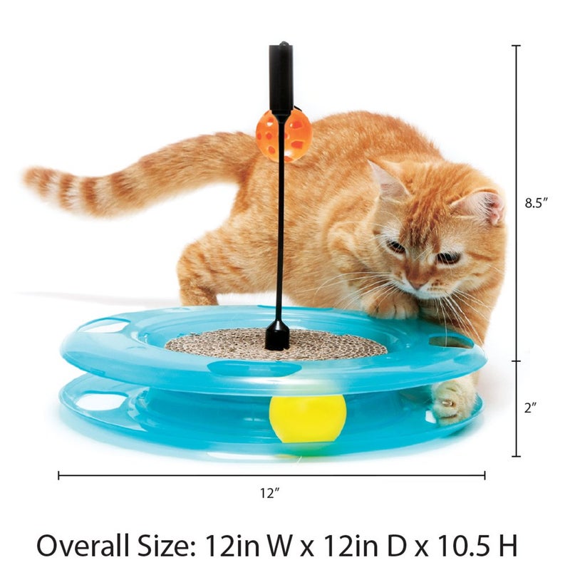 Kitty City Swat Track Cat Toy, 3 Toys in 1 Cat Toy for Cat and Kitty, 10.5" x 12.00" x 12.00, CM-0209-CS01 - Image 5